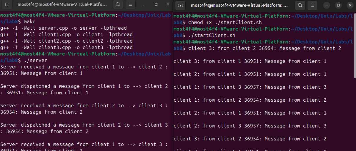Message Queue Server-Client System